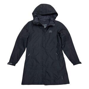 HELLY HANSEN Warmcore Waterproof Black Long Ski Parka Jacket Coat Womens Small